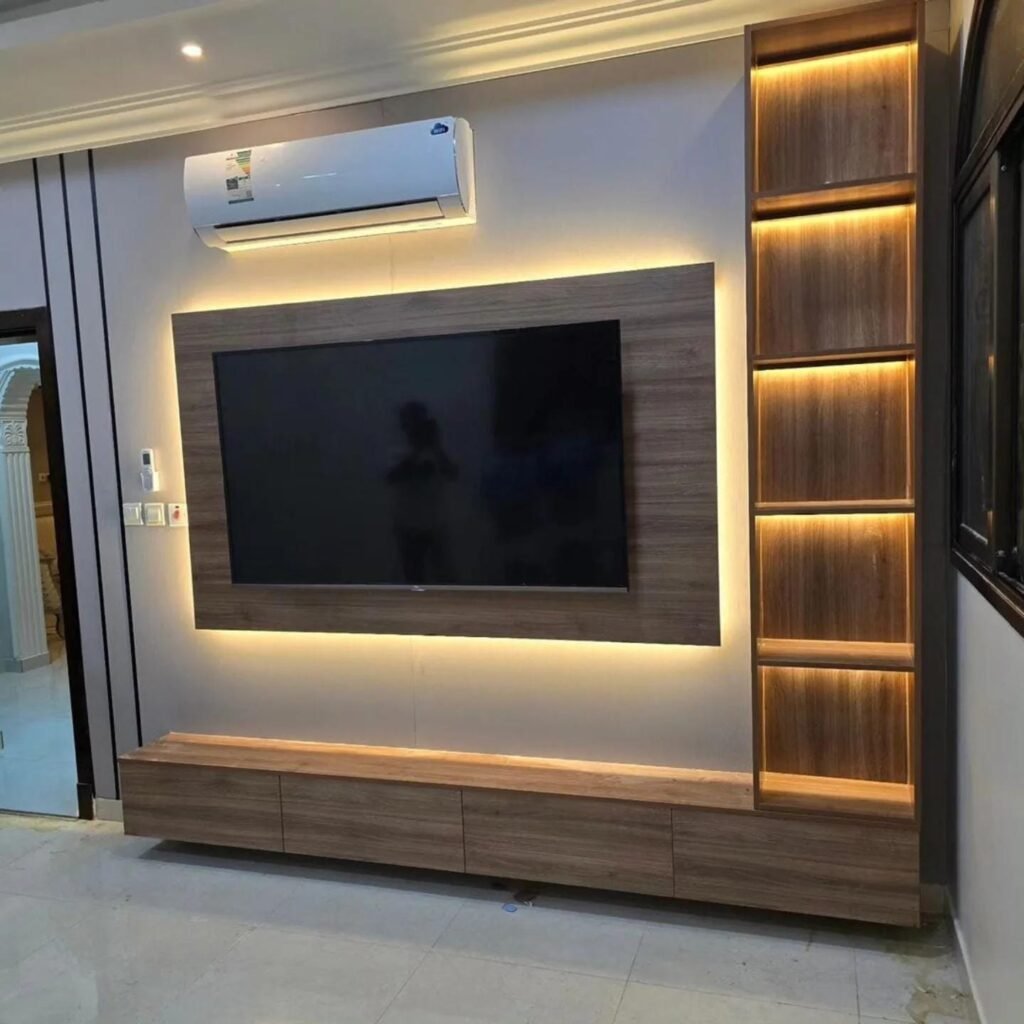ديكورات شاشة مع رفوف بالشرقية